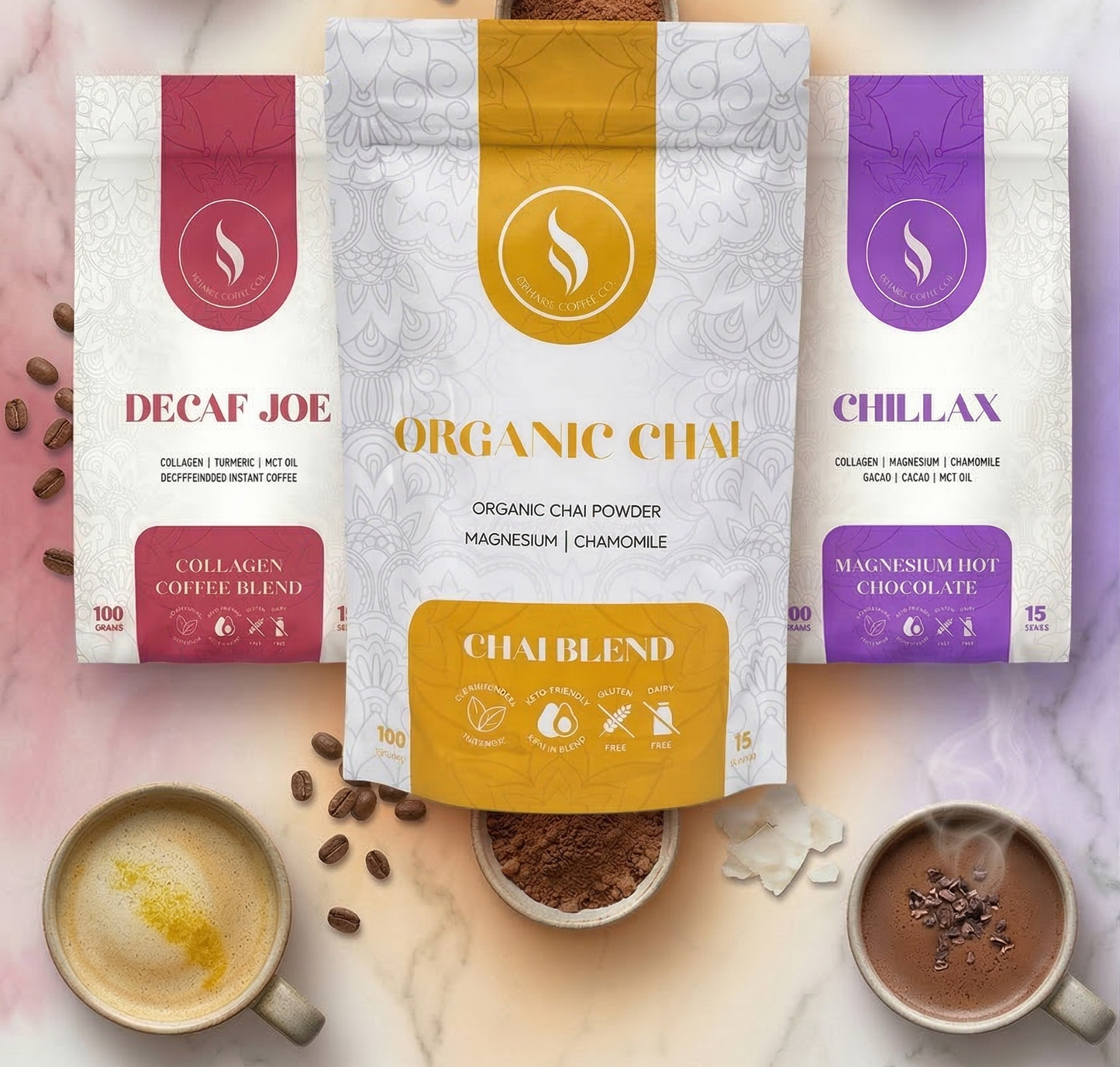 Chillax + Decaf Joe + Magnesium Chai
