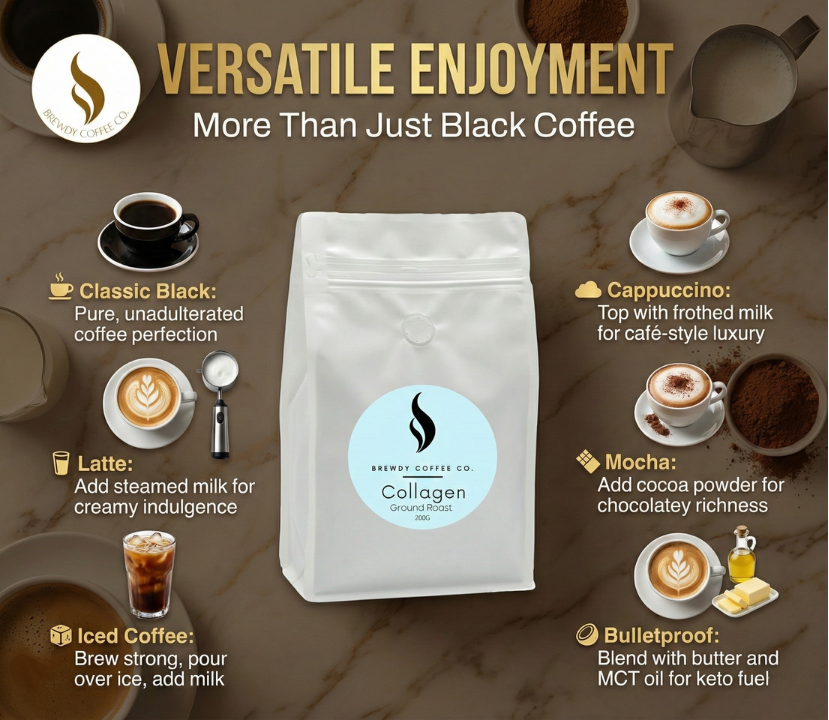 Collagen Ground Coffee | Premium Pre-Ground Roast