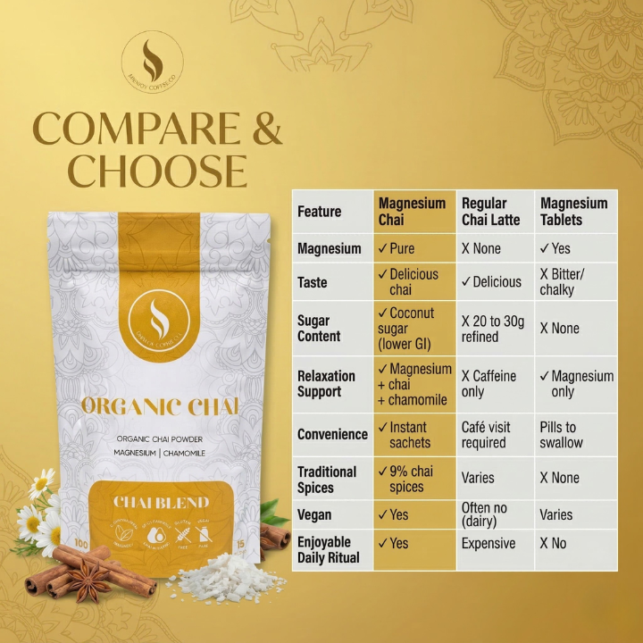 Magnesium Chai Powder | Calming Chai with Natural Stress Relief