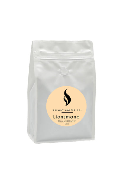 Brewdy Coffee Co. Lions mane mushroom coffee roast. - brewdycoffeeco