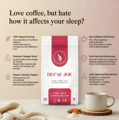 DECAF JOE | Premium Decaf Coffee with Collagen & Turmeric