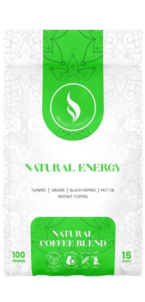 NATURAL ENERGY COFFEE | Vegan Turmeric Coffee with Ginger & Black Pepper
